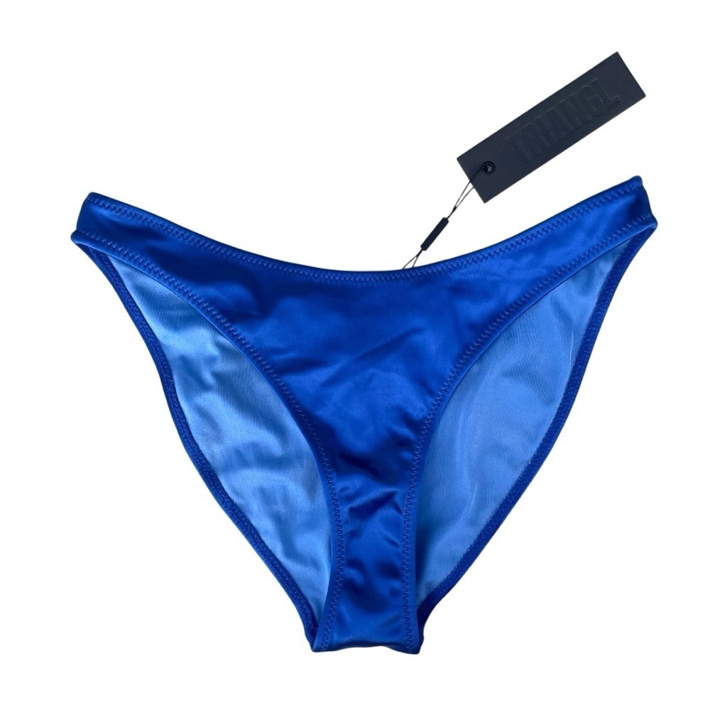 Triangl Swimwear bikini bottoms high leg blue womenâs large NWT Cheeky